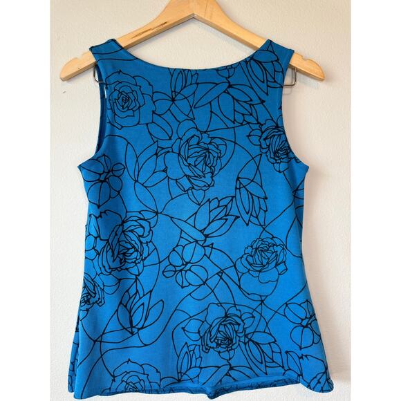 Y2K Spread Your Wings blue rose floral top - Picture 2 of 3